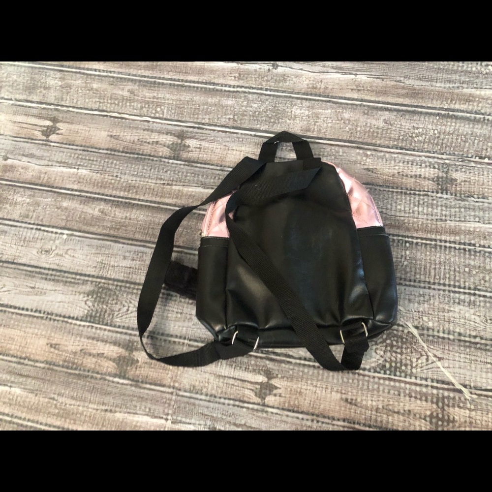 Girls black & pink kitty backpack